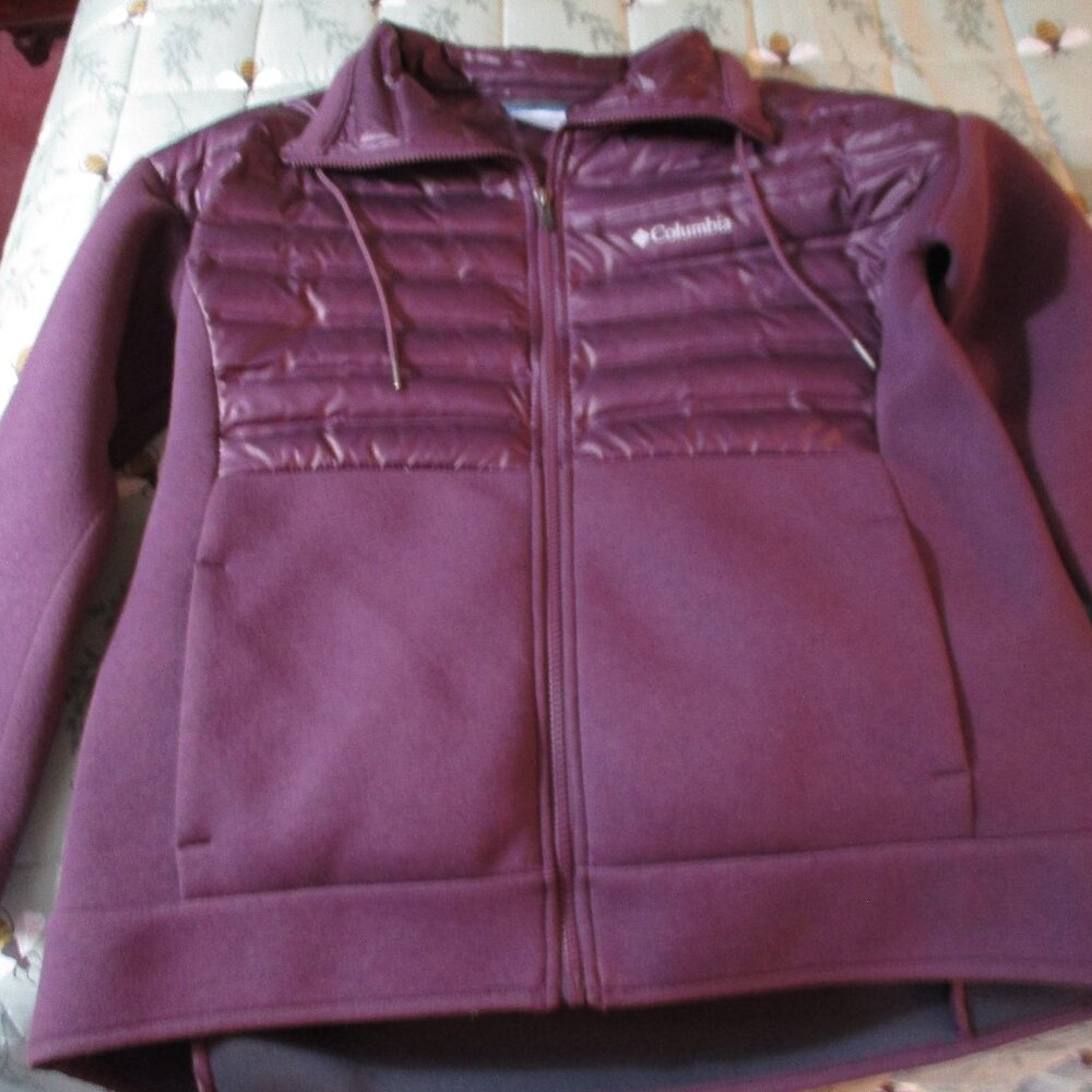 Women's Columbia Down Quilted Jacket Size XL Purple